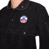 America Alloy AA Black Fire Retardant Heavy Duty Premium Cowhide Leather Cape Sleeves and Bib for Metalworks, Industrial and Commercial welding and fabrication, Welding Bib included. Good for both Men and Women.