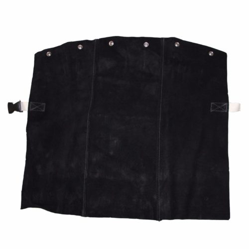 America Alloy AA Black Fire Retardant Heavy Duty Premium Cowhide Leather Cape Sleeves and Bib for Metalworks, Industrial and Commercial welding and fabrication, Welding Bib included. Good for both Men and Women.